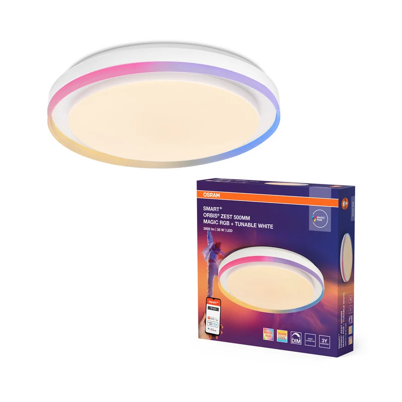 OSRAM SMART + WIFI Magic lampada da soffitto, bianca, 32W, 3400lm