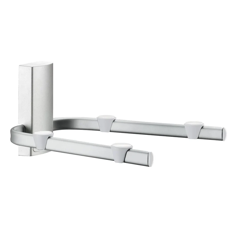 Meliconi Supporto a muro per TV tipo Mensola silver, supporto a parete con portata massina fino a 20 Kg