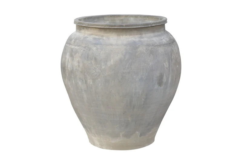 Casa Padrino Luxus Vase Terrakottafarben 53 x 53 x H. 62 cm - Große Bodenvase aus Terrakotta im Stil alter Tongefäße - Luxus Deko Accessoires