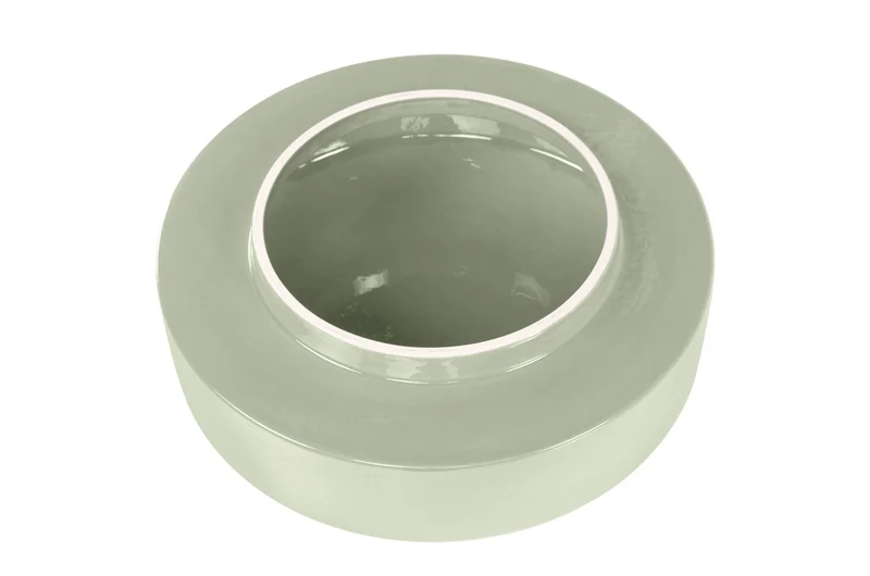 Casa Padrino Luxus Pflanzgefäß Grün 30,5 x 30 x H. 50 cm - Steingut Pflanzgefäß und Beistelltisch im Mint Green Finish - Luxus Deko Accessoires
