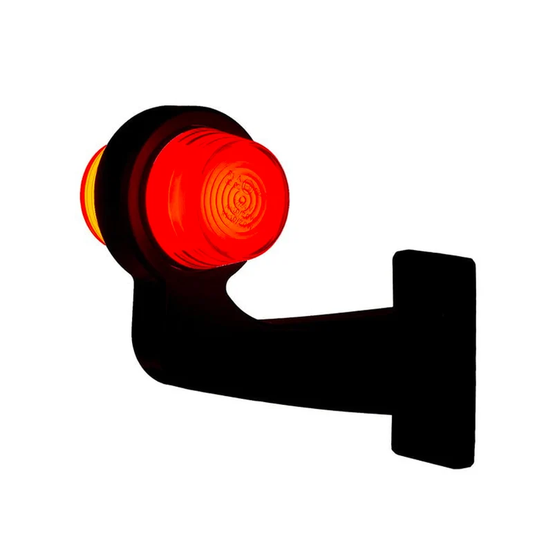 Faro di segnalazione danese vecchio stile con braccio lungo / Neon ambra e rosso