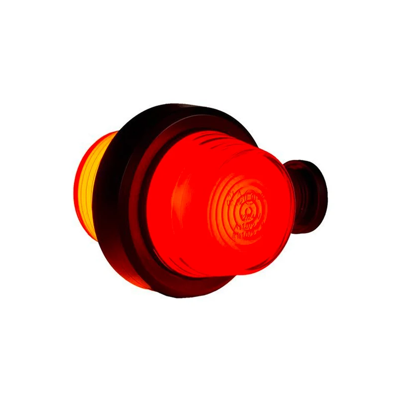 Faro di segnalazione corto danese vecchio stile / Lente al neon ambra e rossa
