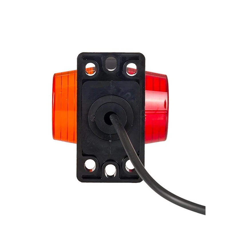 Faro di segnalazione corto danese vecchio stile / Lente al neon ambra e rossa