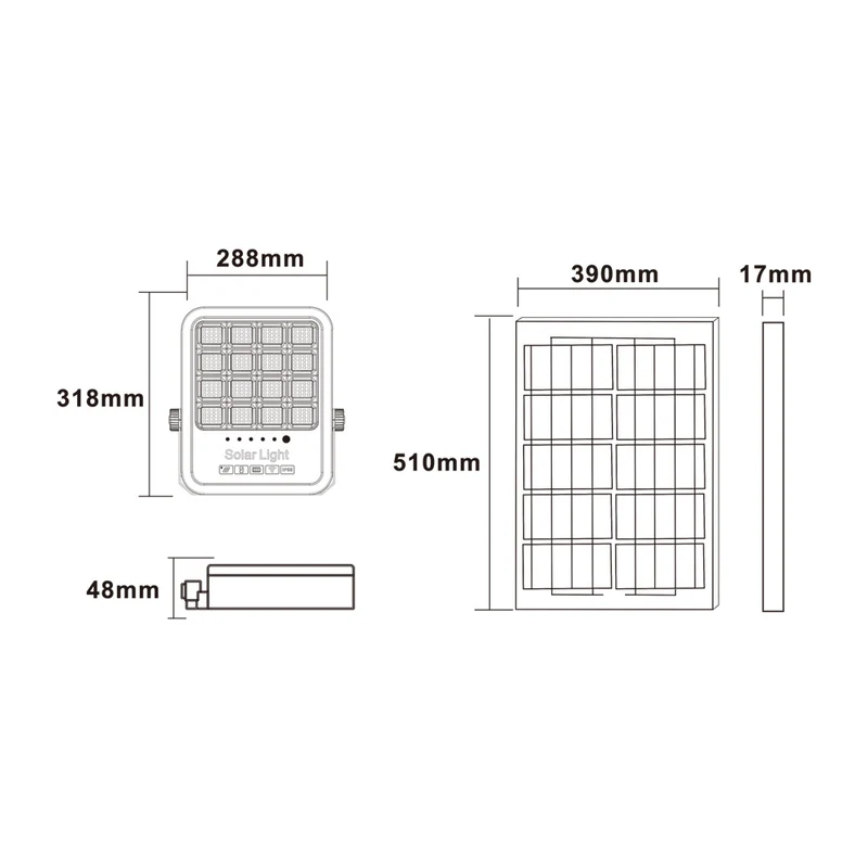 Faretto solare RY-400W-3C