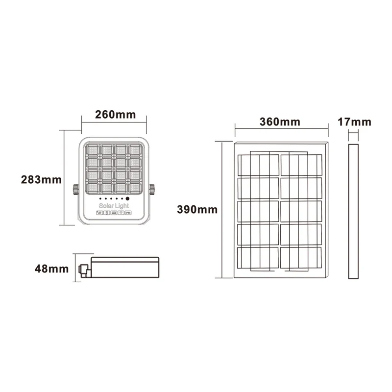 Faretto solare RY-300W-3C