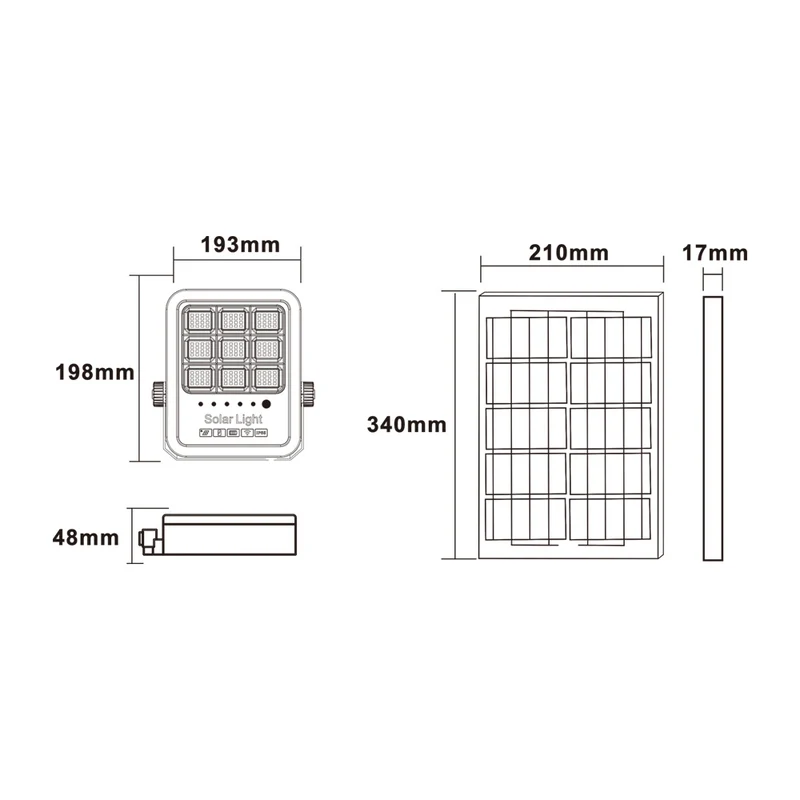 Faretto solare RY-100W-3C