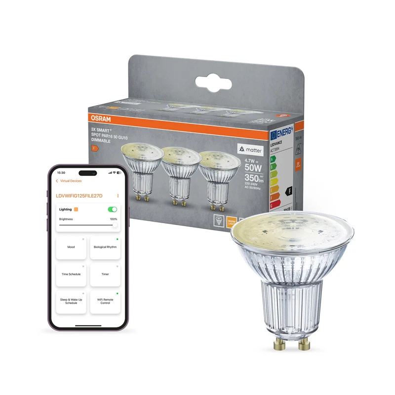 SMART+ MATTER SPOT GU10 Dimmerabile 4.7W 827 DIM GU10 TRIPLE PACK