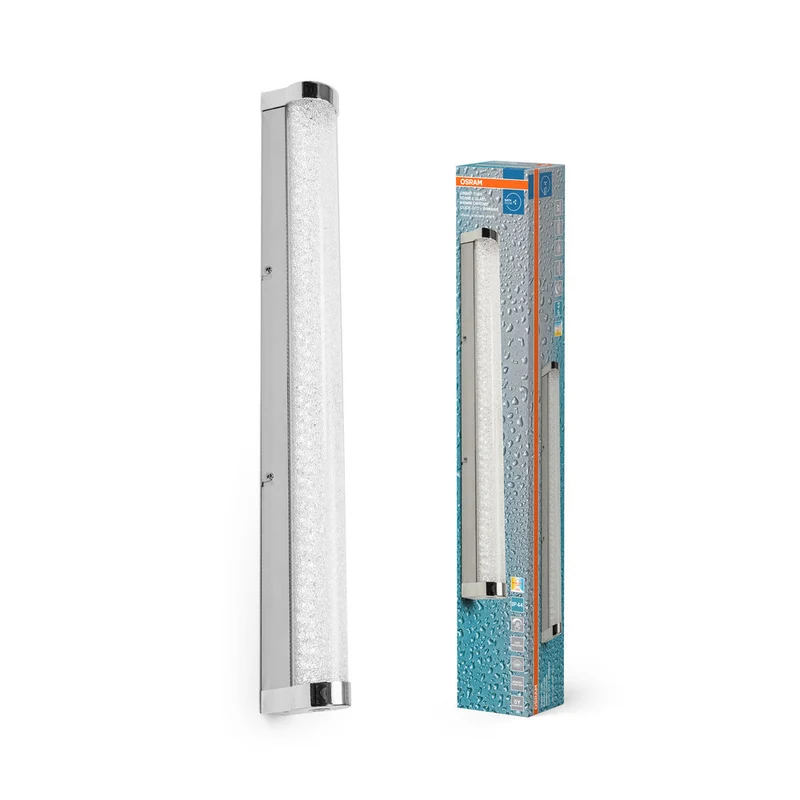 OSRAM ORBIS Tubo Specchio da bagno / Applique da parete Vetro a bolle 12W 60cm Cromo