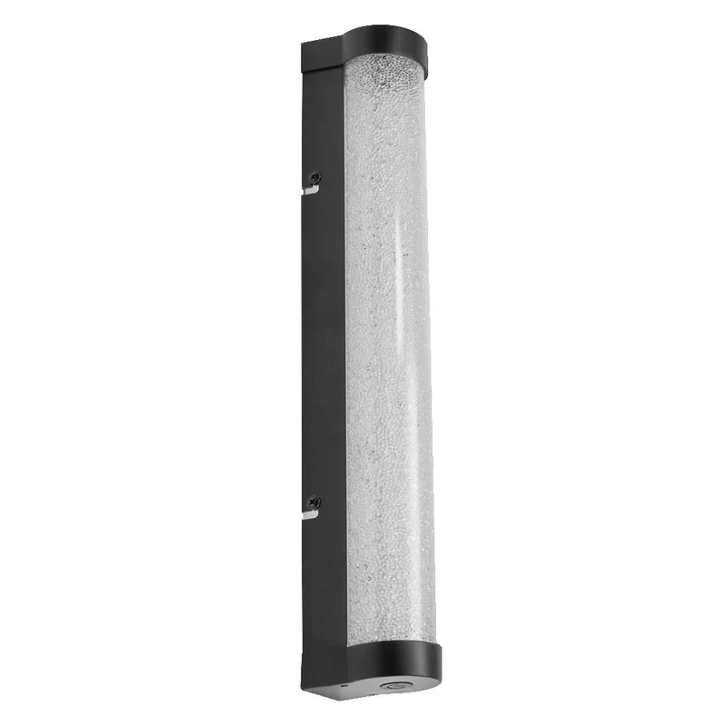 OSRAM ORBIS Tubo Specchio da bagno / Applique da parete Vetro a bolle 9W 40cm nero
