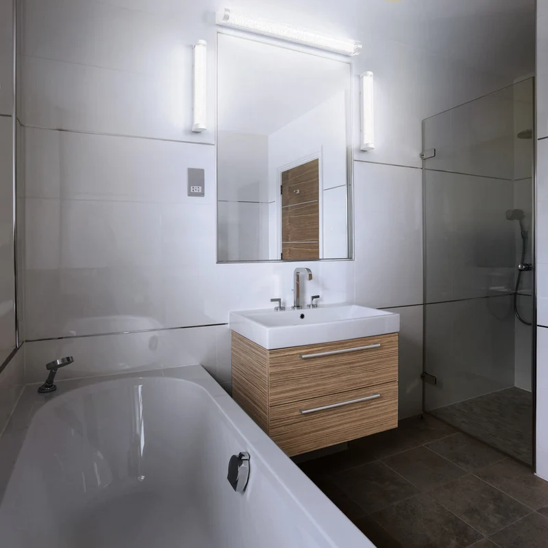 OSRAM ORBIS Tubo Specchio da bagno Lampada da parete in vetro a bolle 12W 60cm bianco