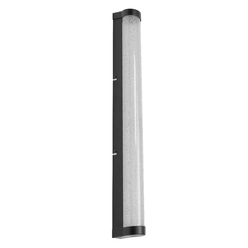 OSRAM ORBIS Tubo Specchio da bagno / Applique da parete Vetro a bolle 12W 60cm nero