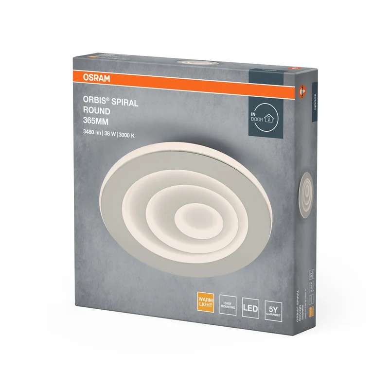 OSRAM ORBIS SPIRALE TONDA Lampada da soffitto, bianca, 38W, 2400lm