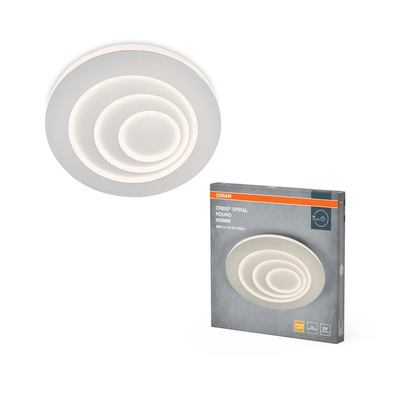 OSRAM ORBIS SPIRALE ROTONDA Lampada da soffitto, bianca, 63W, 5000lm