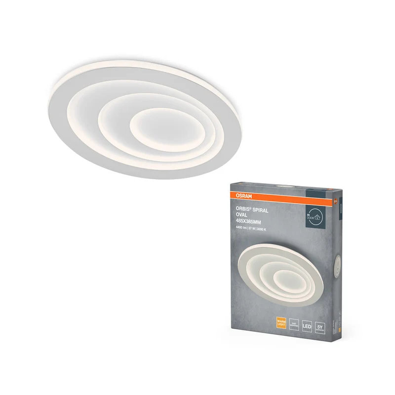 OSRAM ORBIS SPIRALE OVALE Lampada da soffitto, bianca, 37W, 4000lm
