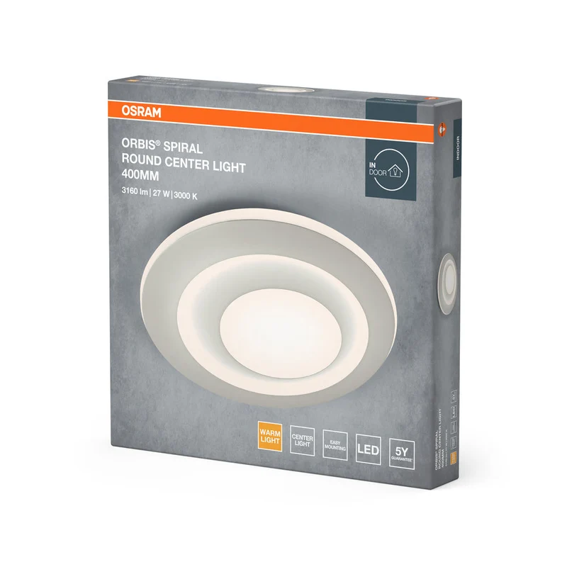 OSRAM ORBIS SPIRALE RD CL Lampada da soffitto, bianca, 27W, 3000lm