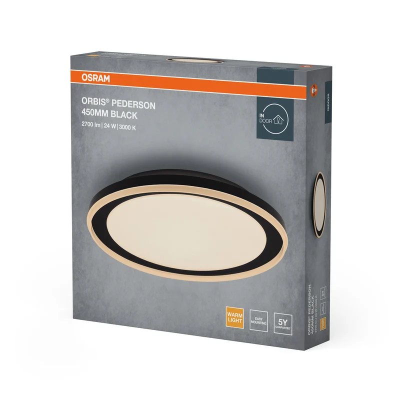 OSRAM ORBIS Lampada da soffitto Pederson 24W 450mm nero