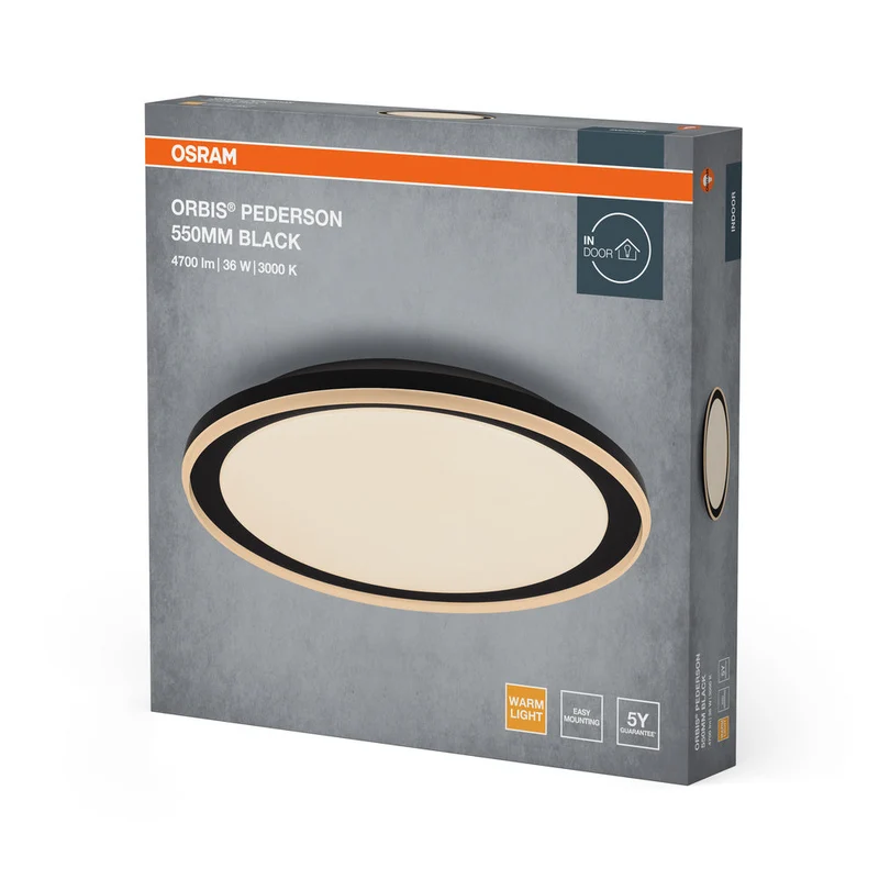 OSRAM ORBIS Lampada da soffitto Pederson 36W 550mm nero