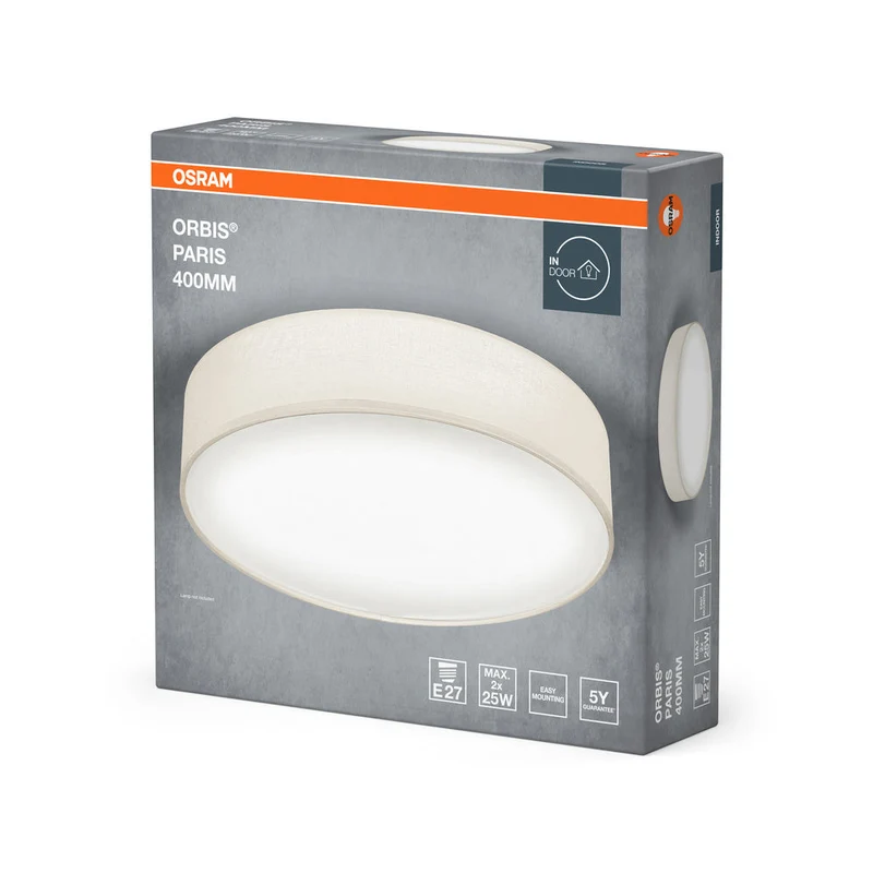 OSRAM ORBIS PARIS lampada da soffitto 400mm, beige, 2xE27