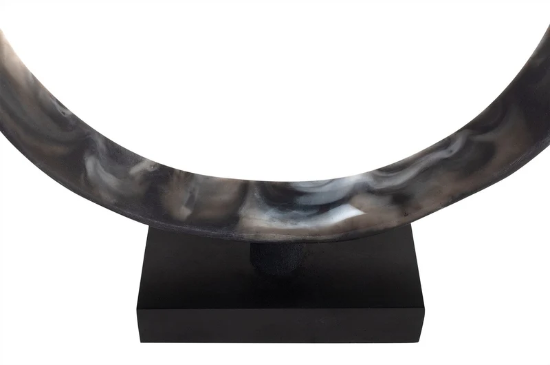 Casa Padrino Luxus Deko Objekt 31,5 x 8 x H. 34 cm - Moderne Skulptur MCM Loop aus Kunstharz und MDF - Luxus Deko Accessoires
