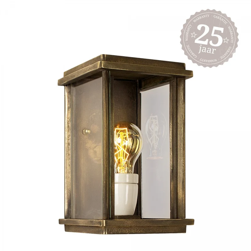 Casa Padrino Jugendstil Außenwandleuchte 15 x 15 x H. 24 cm - Bronze - Nostalgische Wetterfeste Außenleuchte