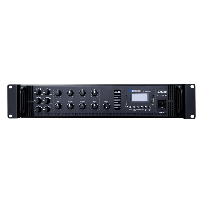 GBC Amplificatore professionale, amplificatore audio bluetooth, a 6 zone con lettore mp3, amplificatore bluetooth