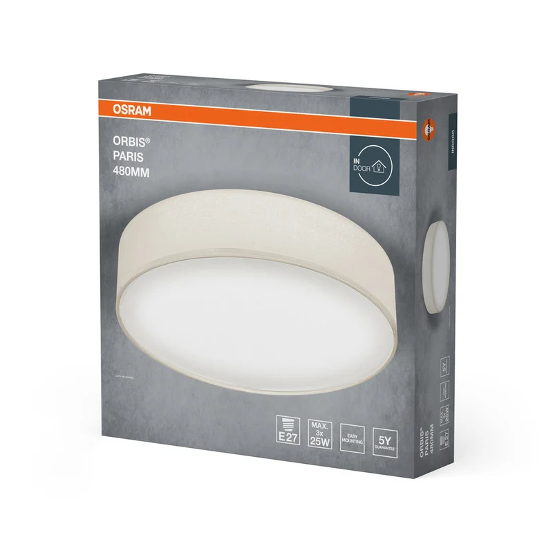 OSRAM ORBIS PARIS lampada da soffitto 480mm, beige, 3xE27
