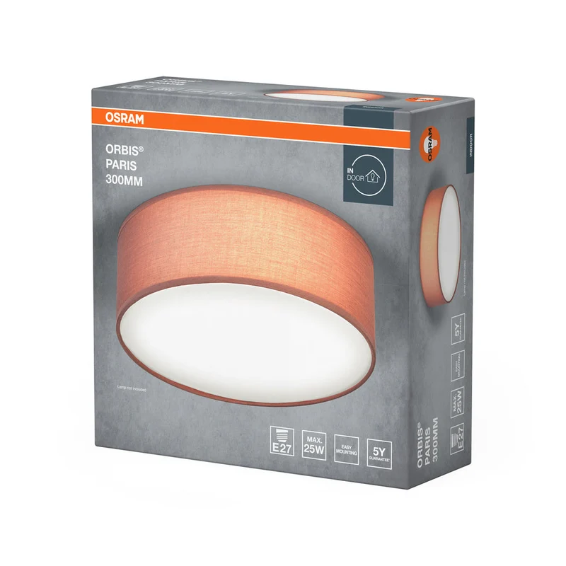 OSRAM ORBIS PARIS lampada da soffitto 300mm, marrone, E27