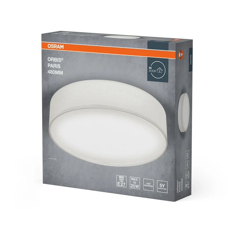 OSRAM ORBIS PARIS Lampada da soffitto 480mm, bianca, 3xE27