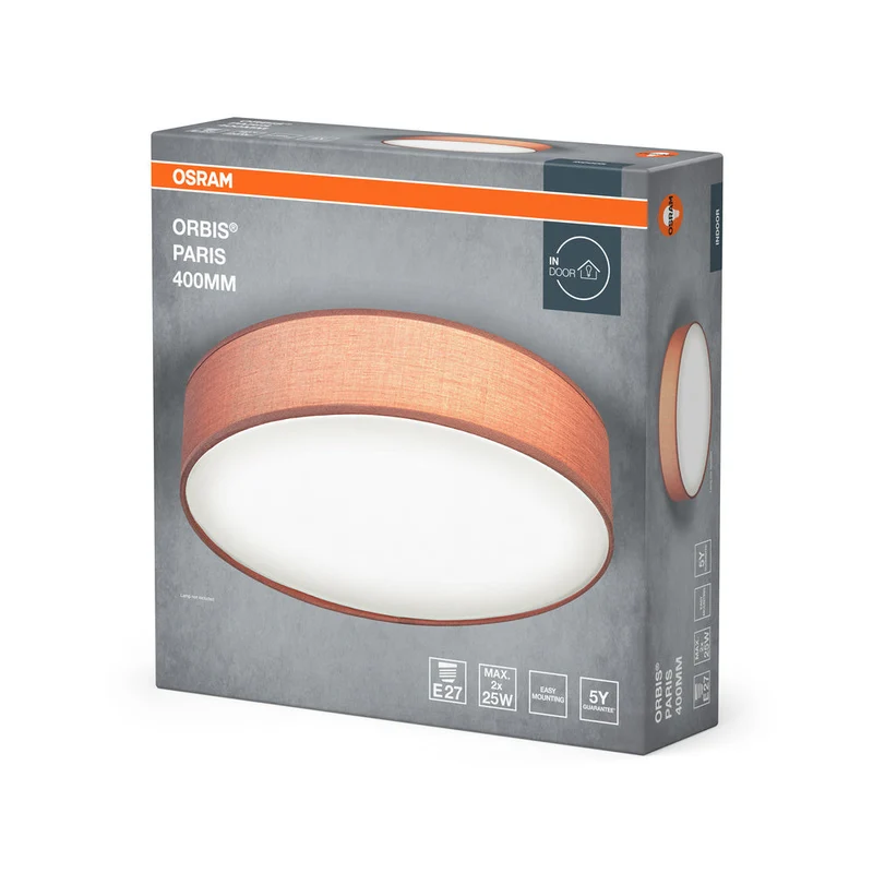 OSRAM ORBIS PARIS lampada da soffitto 400mm, marrone, 2xE27