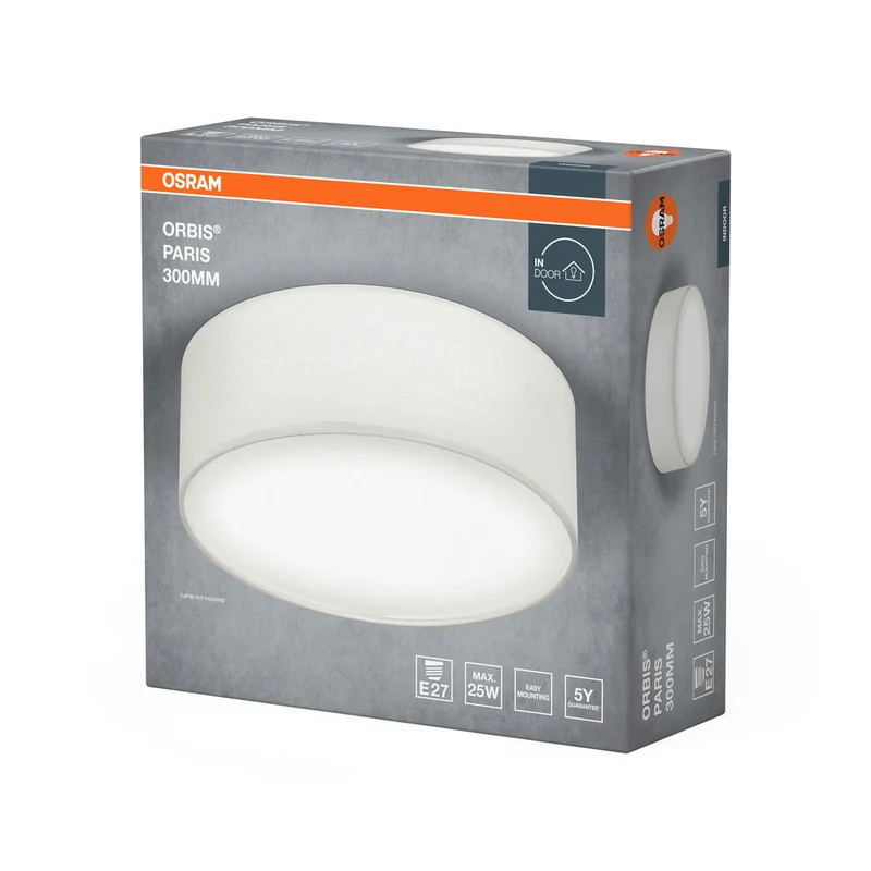 OSRAM ORBIS PARIS lampada da soffitto 300mm, bianca, E27