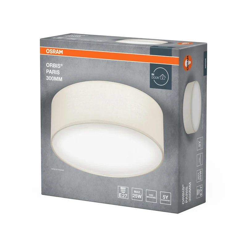 OSRAM ORBIS PARIS lampada da soffitto 300mm, beige, E27