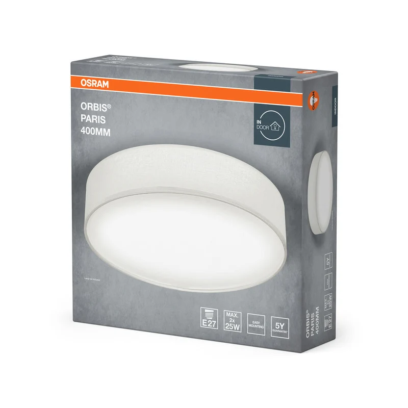 OSRAM ORBIS PARIS lampada da soffitto 400mm, bianca, 2xE27