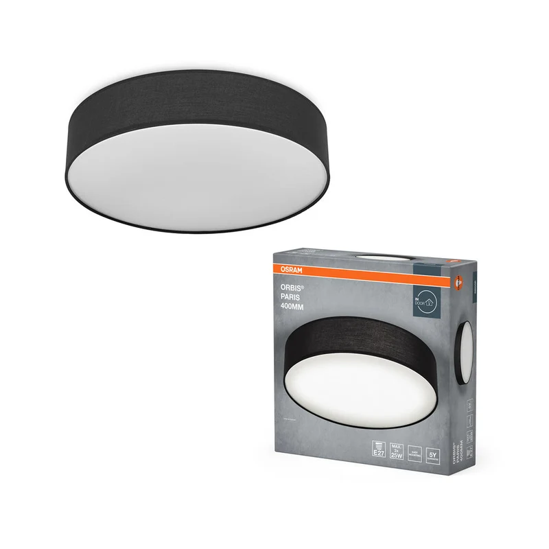OSRAM ORBIS PARIS lampada da soffitto 400mm, nero, 2xE27