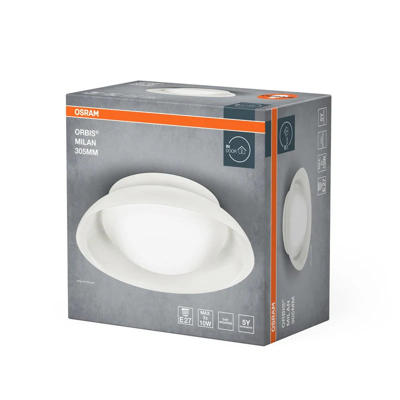 OSRAM ORBIS MILAN lampada da soffitto 305mm, bianca, 2xE27