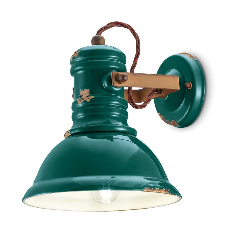 Industrial - Applique murale en acier, style industriel, H 24 cm