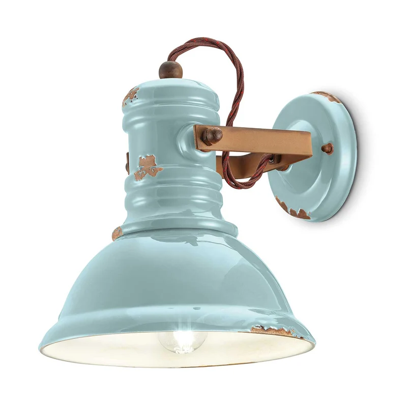 Industrial - Applique murale en acier, style industriel, H 24 cm