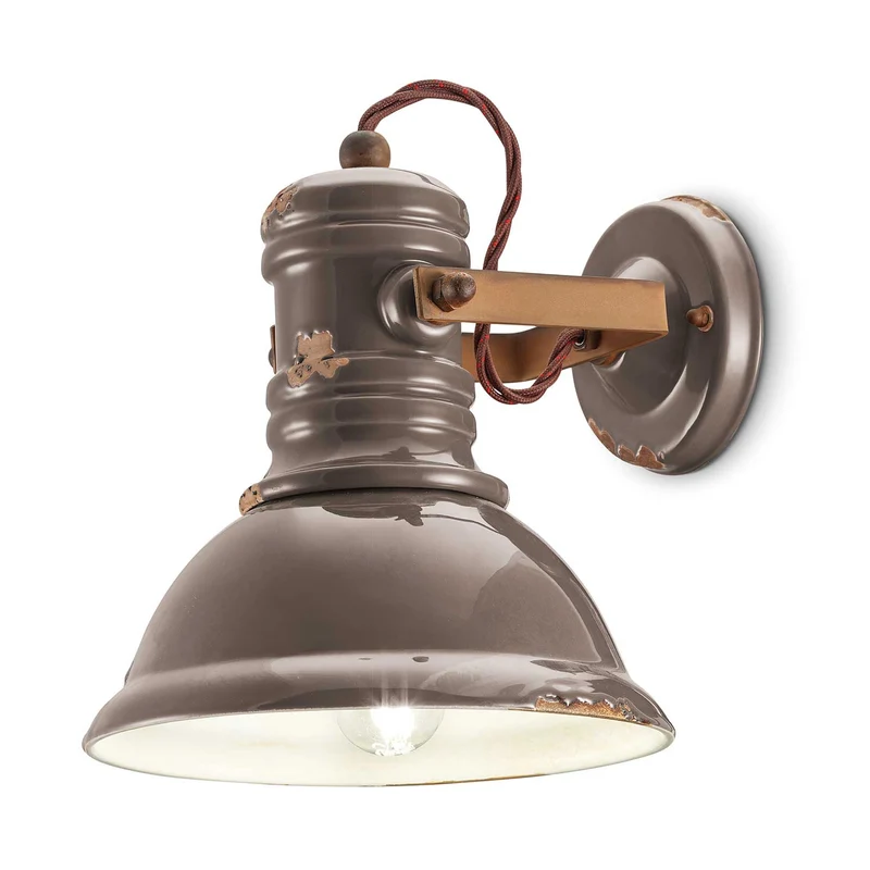 Industrial - Applique murale en acier, style industriel, H 24 cm