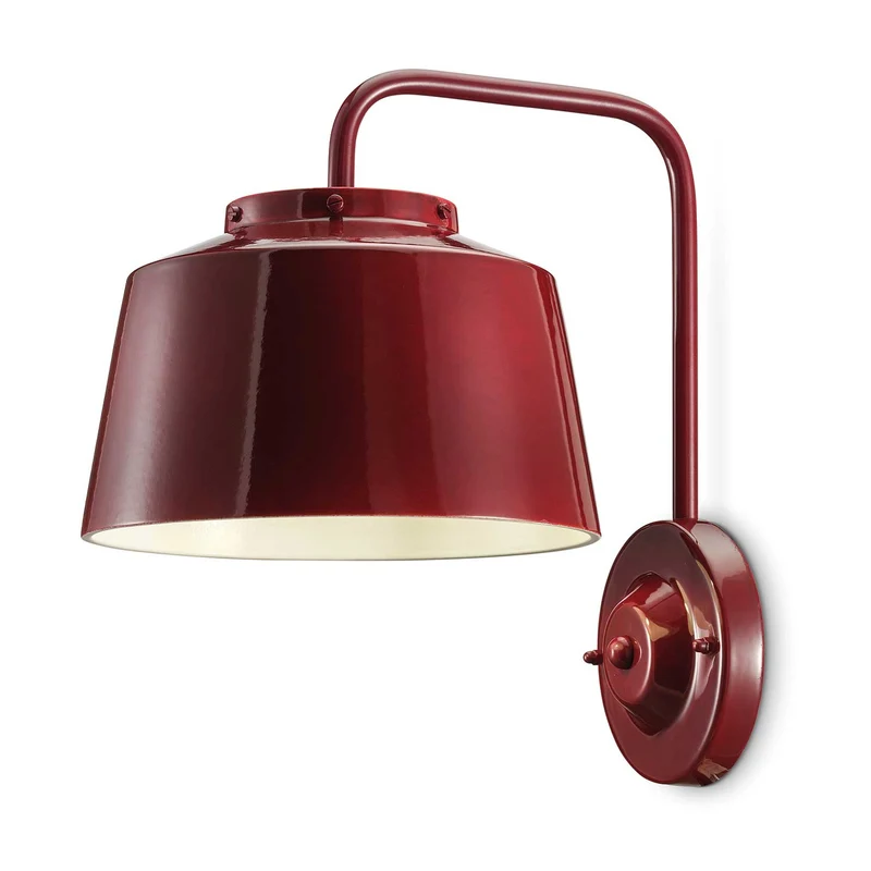 50's - Applique murale en acier, style industriel
