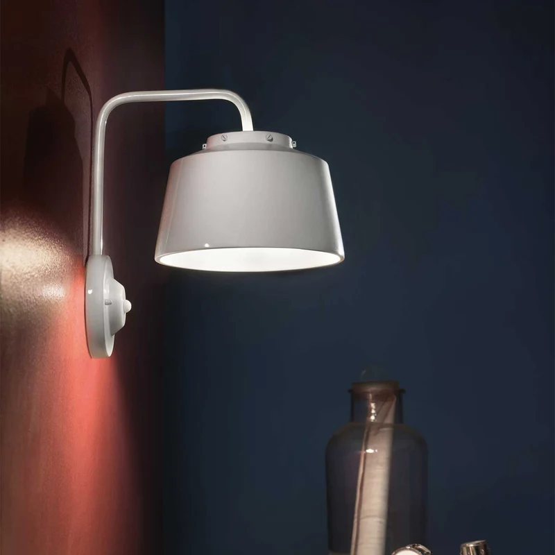 50's - Applique murale en acier, style industriel