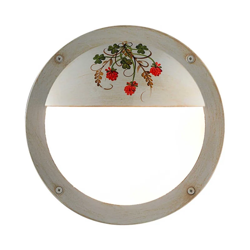 Brindisi - Applique murale d’extérieur en céramique et verre, style shabby chic, Ø 14,5 ou 28 cm