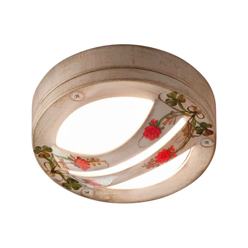 Brindisi - Plafonnier d’extérieur en céramique et verre, style shabby chic