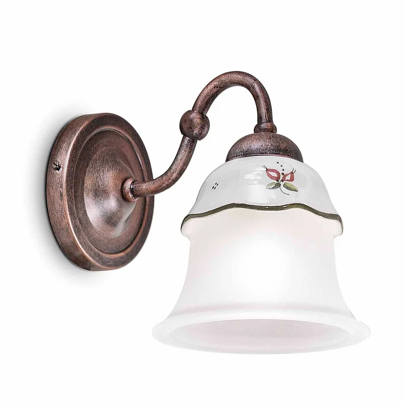 Ferrara - Applique murale en céramique, style shabby chic, H 17 cm