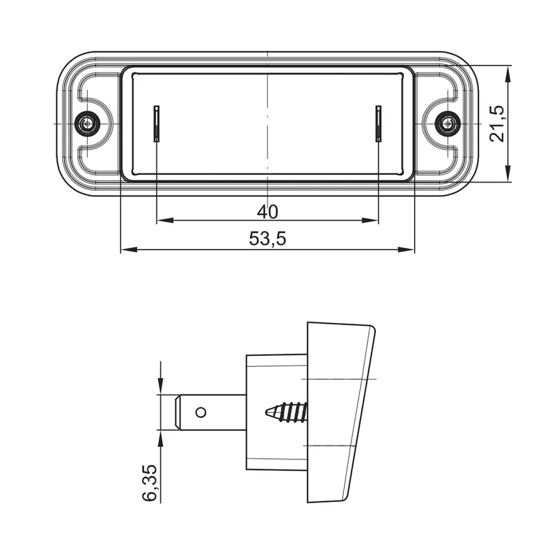Lampada da incasso a LED targa