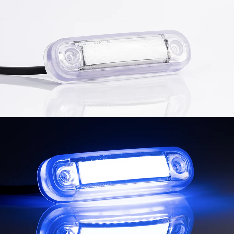 Indicatore luminoso LED effetto neon con guarnizione trasparente / blu