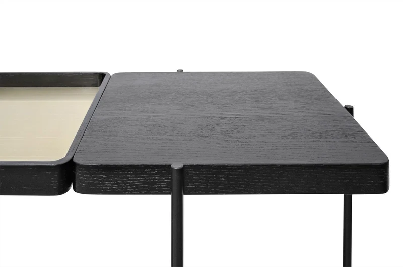 Casa Padrino Luxus Konsole Gold / Schwarz 180 x 40 x H. 90 cm - Langer Konsolentisch mit gebürstetem Edelstahlgestell und schwarzen Eichenfurnier Flächen - Luxus Möbel