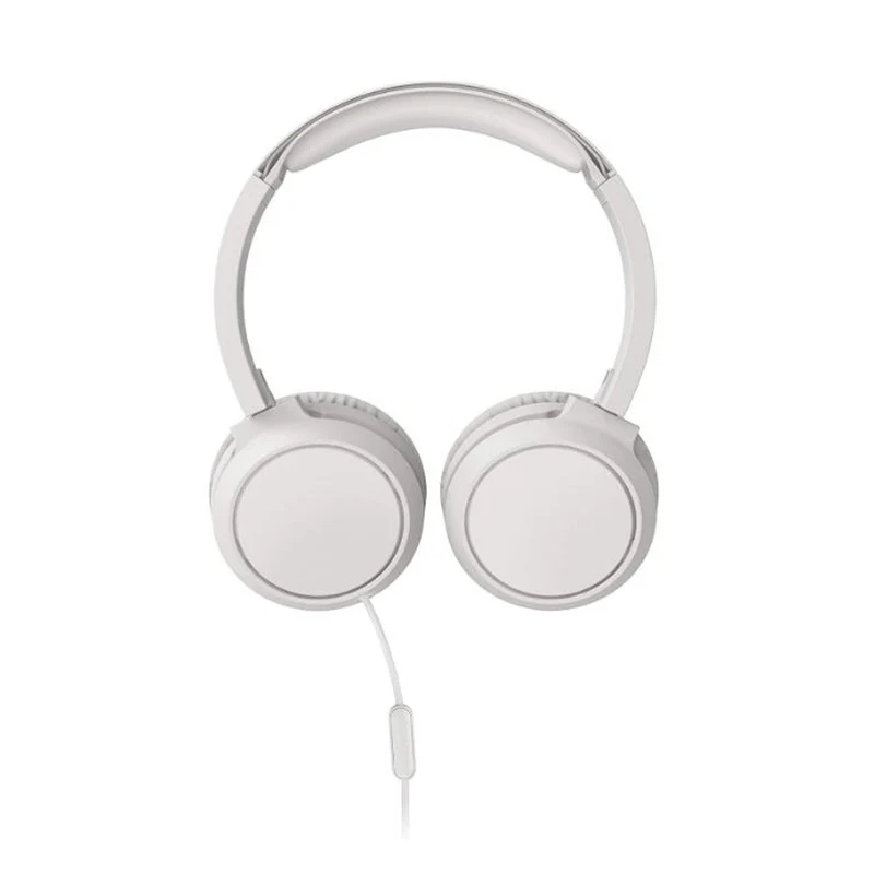 Philips Cuffie on-ear ad arco con cavo, bassi profondi ed alti definiti, cuffie ripiegabili con microfono integrato bianco