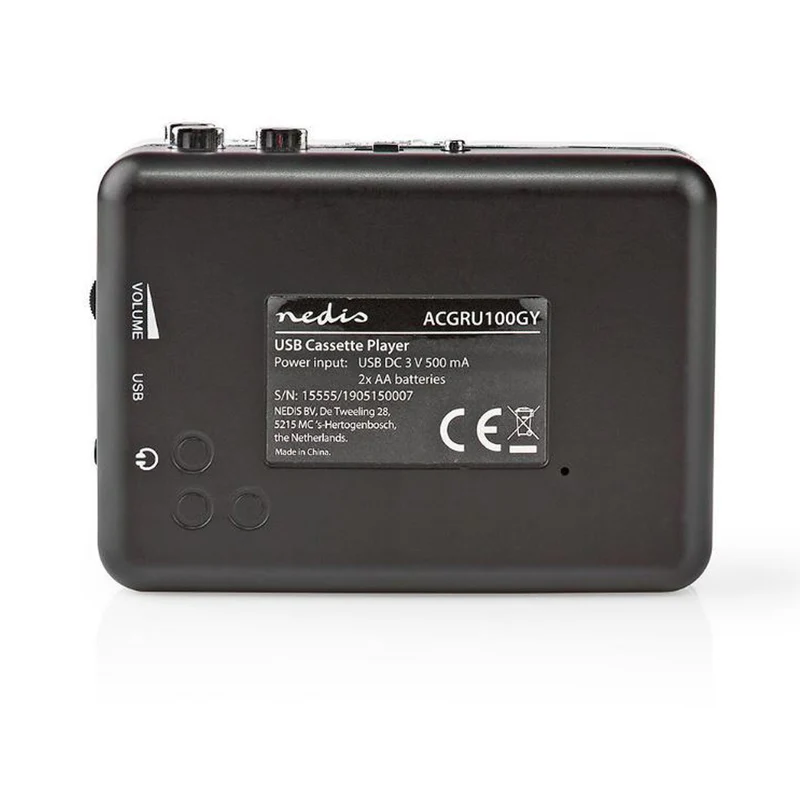 Nedis Convertitore di cassette audio in MP3, con cavo USB e CD-ROM, convertitore musicassette