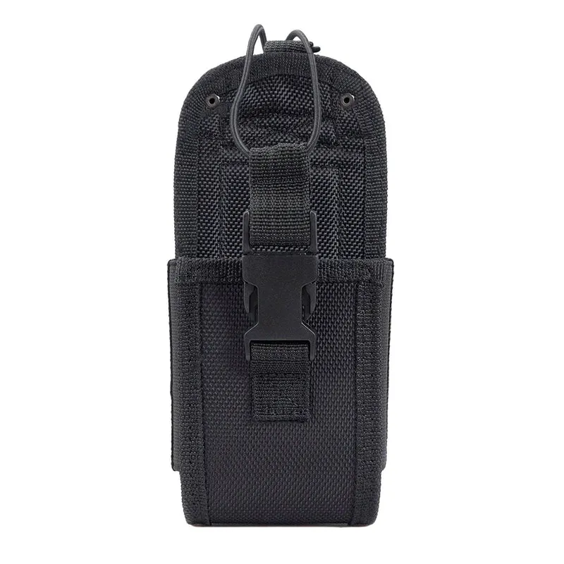 Custodia in cordura per radio ricetrasmittenti portatili con attacco a 3 punti e cinghia per fissaggio a cintura, tracolla, petto, spalla o cintura