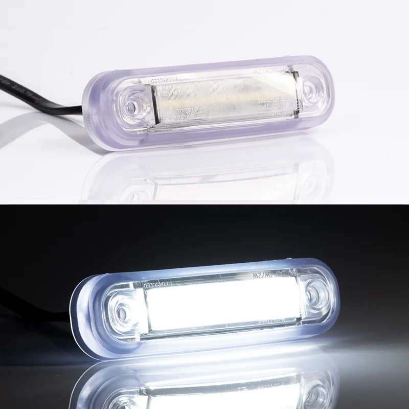 Indicatore luminoso a LED effetto neon con guarnizione trasparente / bianco
