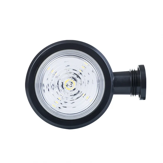 Luce di segnalazione a LED corta danese Old School / Lente rossa e trasparente